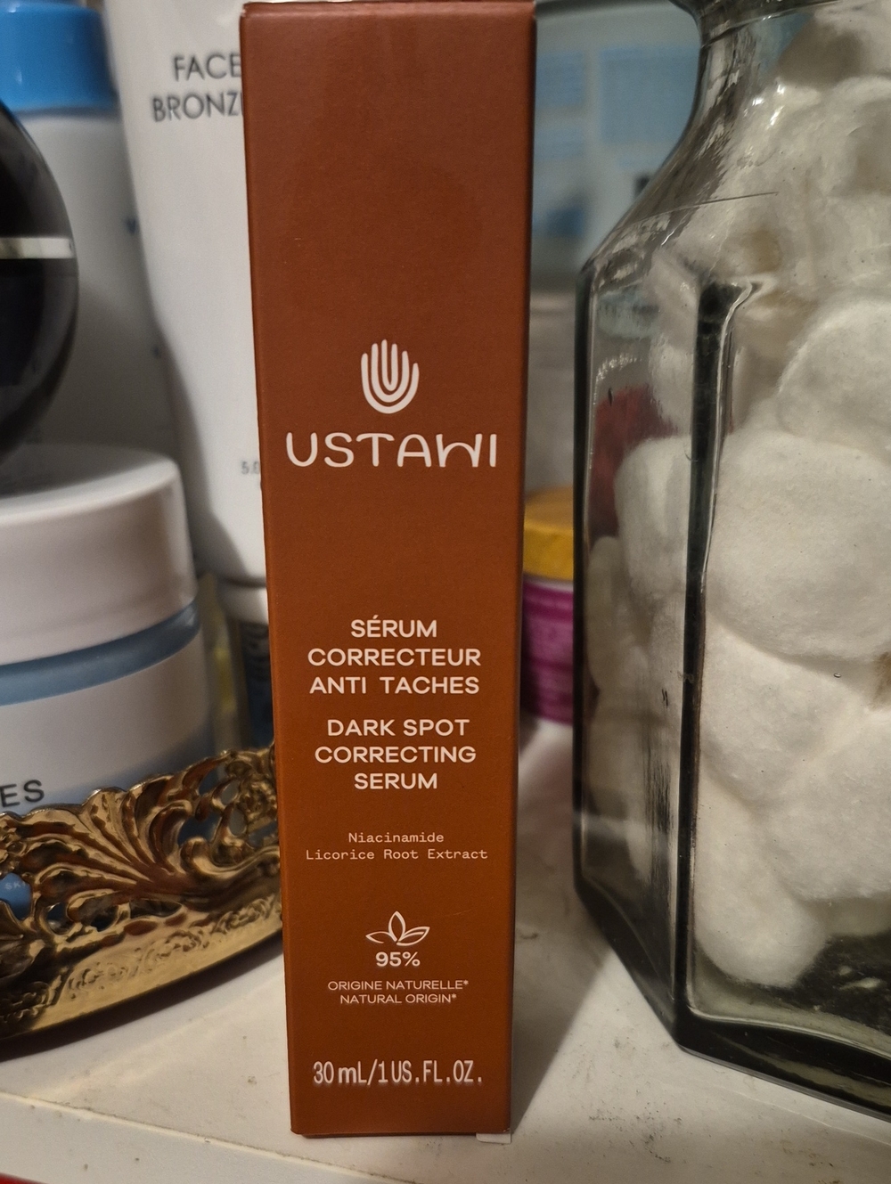 USTAWI Dark Spot Correcting Serum Niacinamide Licorice Root Brightening France